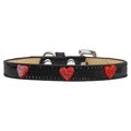 Pet Pal Red Glitter Heart Widget Ice Cream Dog CollarBlack Size 18 PE856049